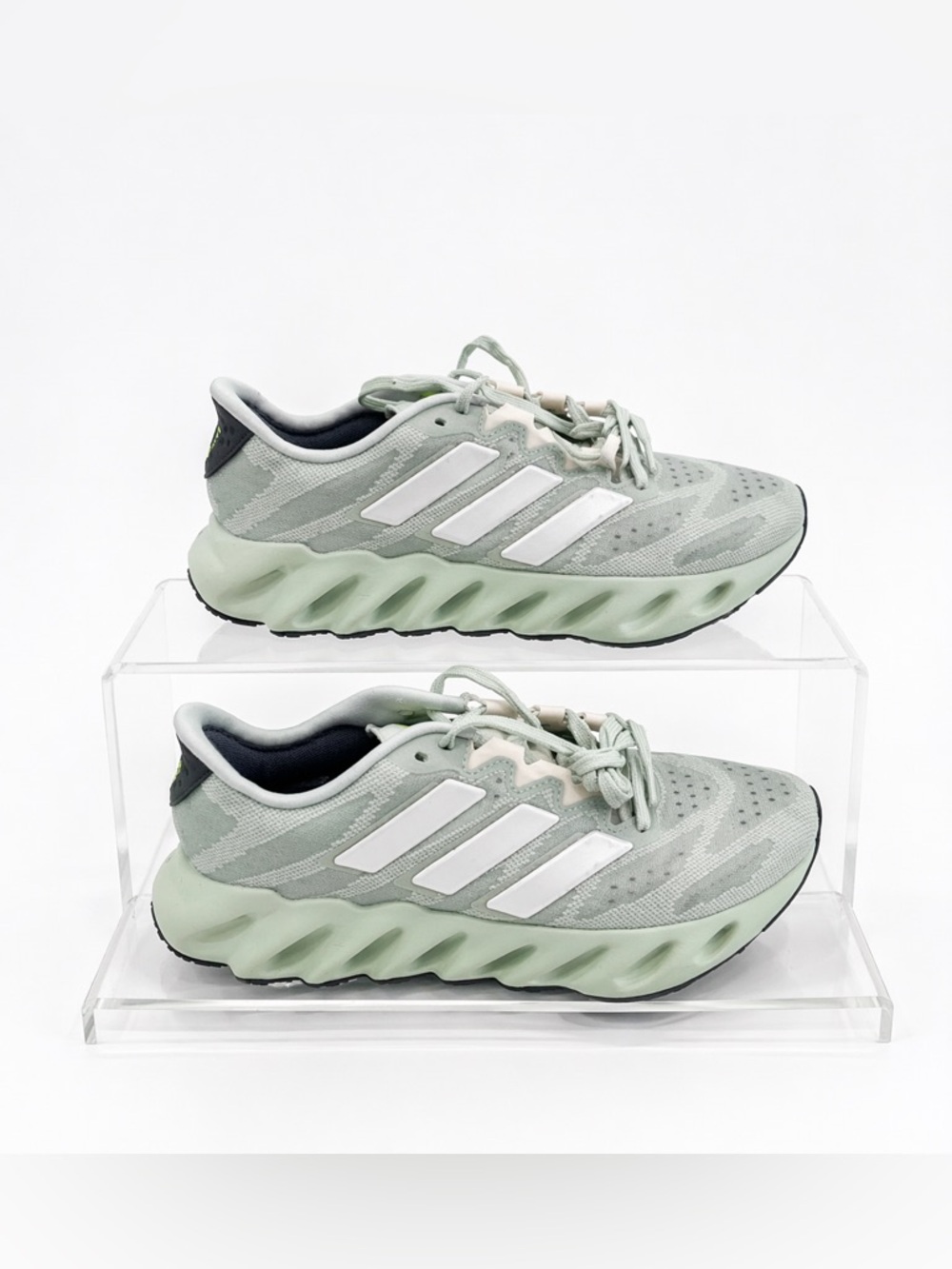 Adidas Mint Green Running Shoes with White Accents